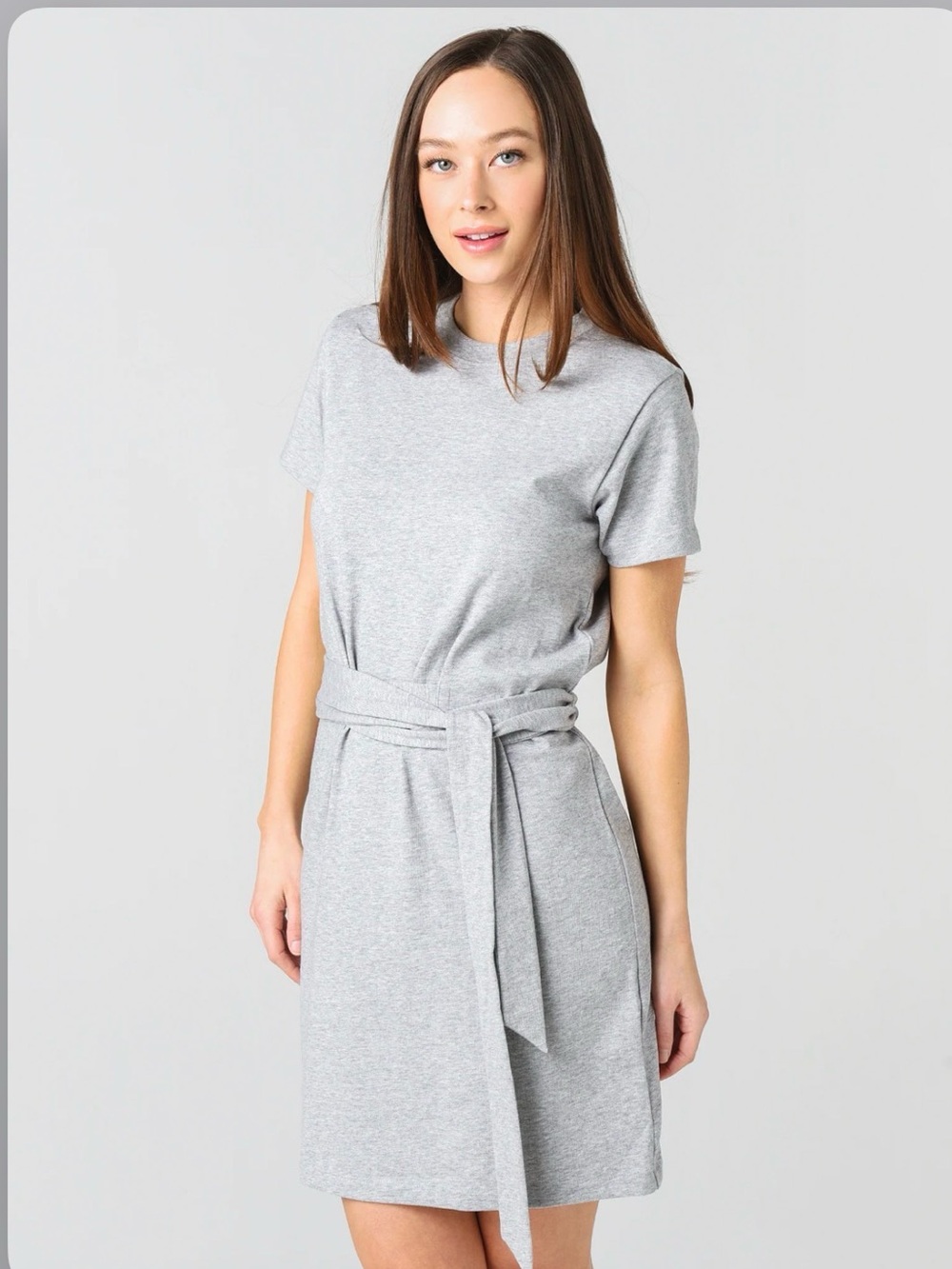Vince Short Sleeve 100% Cotton Waist Tie Dress Size Large